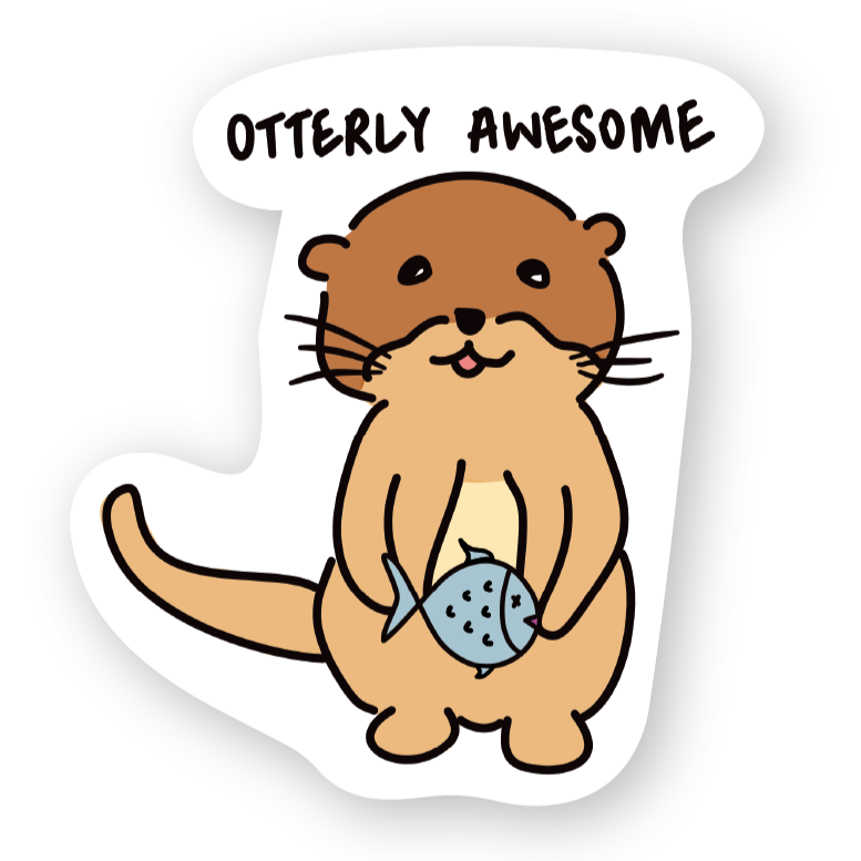 Otterly awesome sticker
