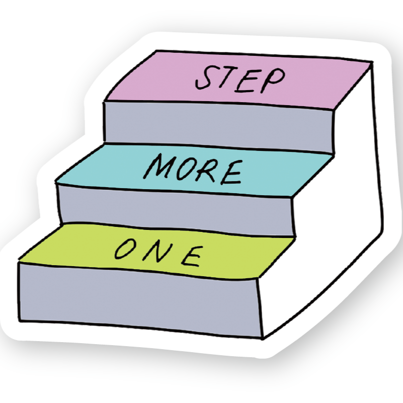 One more step sticker