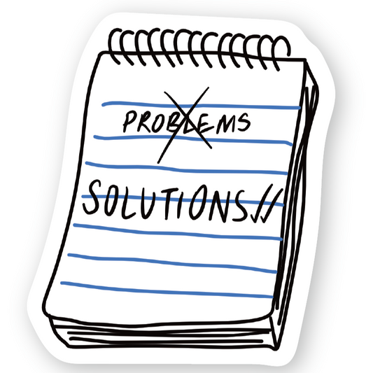 Problems and solutions sticker