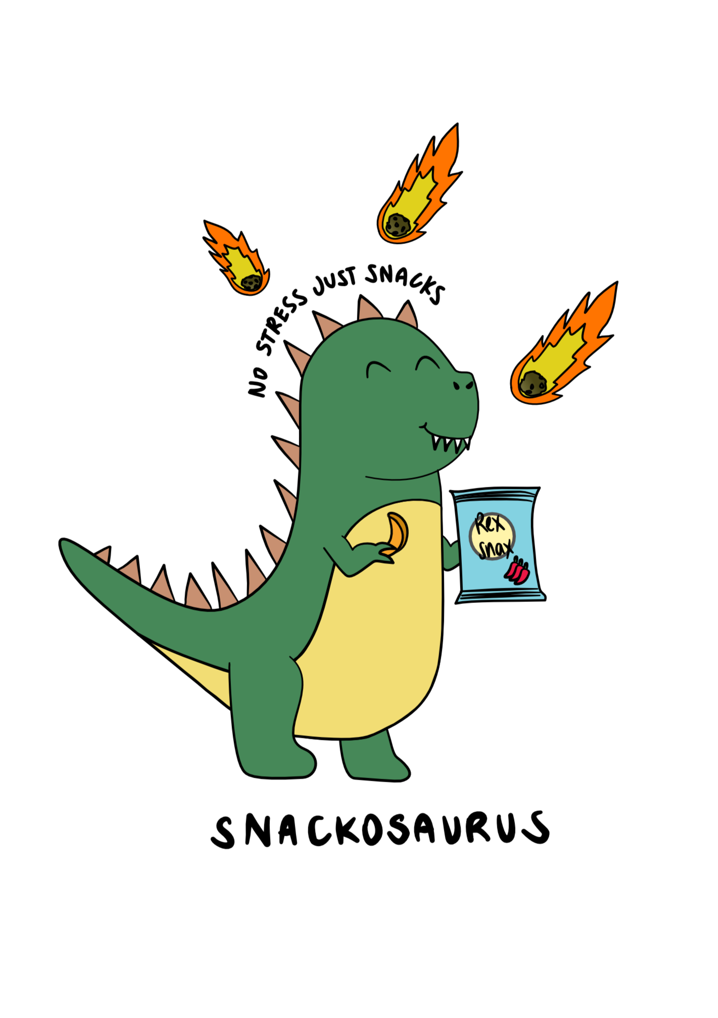 Snackosaurus sticker