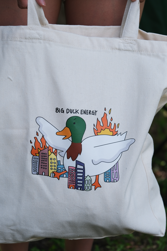 Big duck energy tote bag