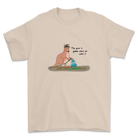 Grass is greener kangeroo T-shirt